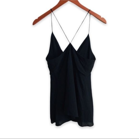 Zara Spaghetti Strap Fly Away Front Top In Black Size XS - Picture 2 of 6